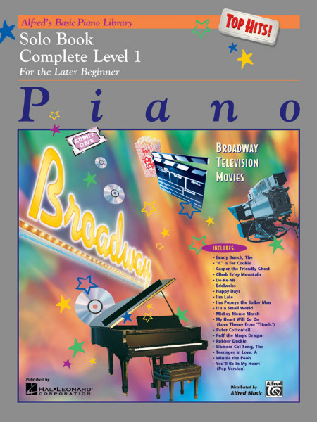 PNED-AFOB-SLC1-Front.jpg Alfred's Basic Piano Library Top Hits! Solo Book Complete Level 1 - Image 1