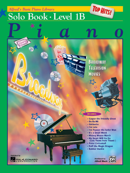 PNED-AFSL-HZ1B-Front.jpg Alfred's Basic Piano Library Top Hits! Solo Book Level 1B - Image 1