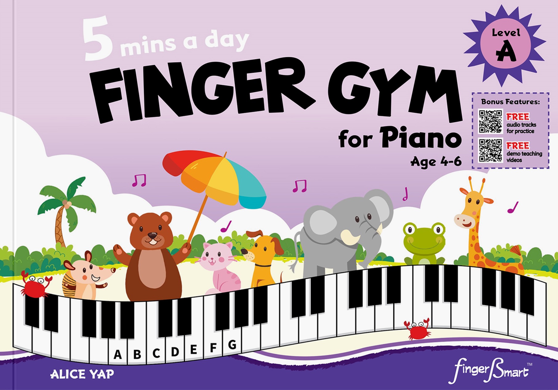 PNED-ALGY-FGLA-Front-1.jpg 5 Mins a Day Finger Gym for Piano Level A (with Audio Tracks and Videos) - Image 1