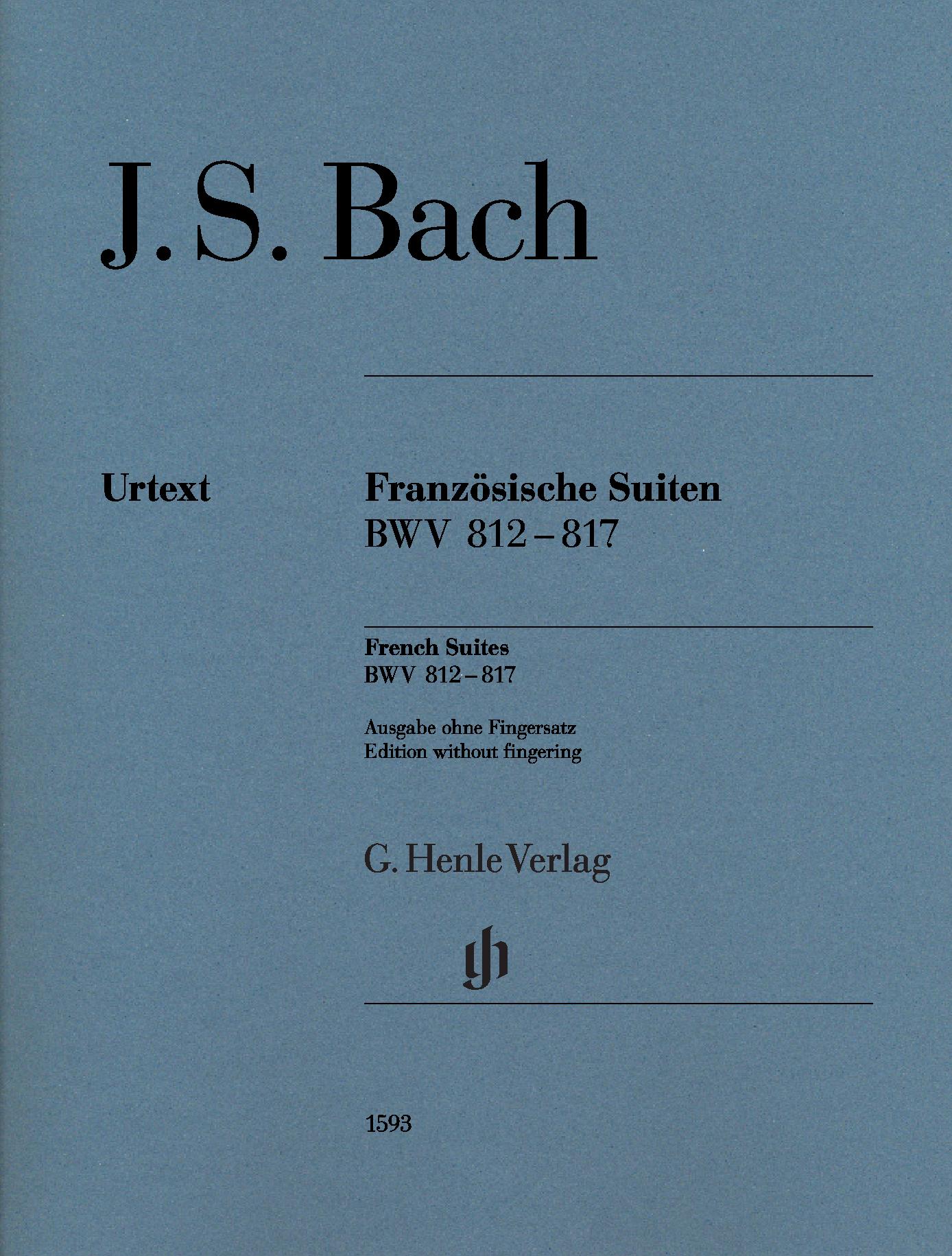 PNED-HVBH-1593-Front J. S. Bach: Französische Suiten BWV 812-817 (Ausgabe ohne Fingersatz) - Image 1